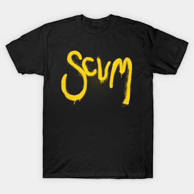 Scum Crust Punk Graffiti T-Shirt by darklordpug